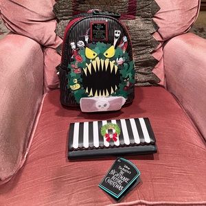 LOUNGEFLY NIGHTMARE BEFORE CHRISTMAS MINI BACKPACK.